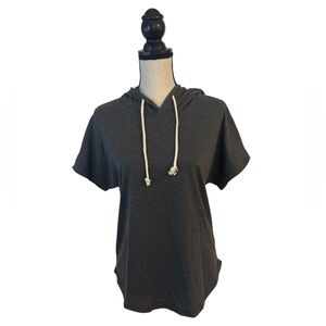 SHEIN Charcoal Short Sleeve Hoodie